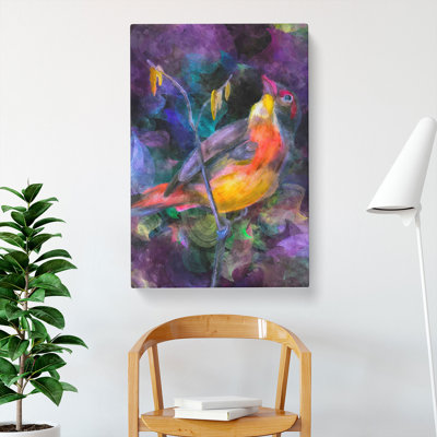 Colourful Bird - Wrapped Canvas Print