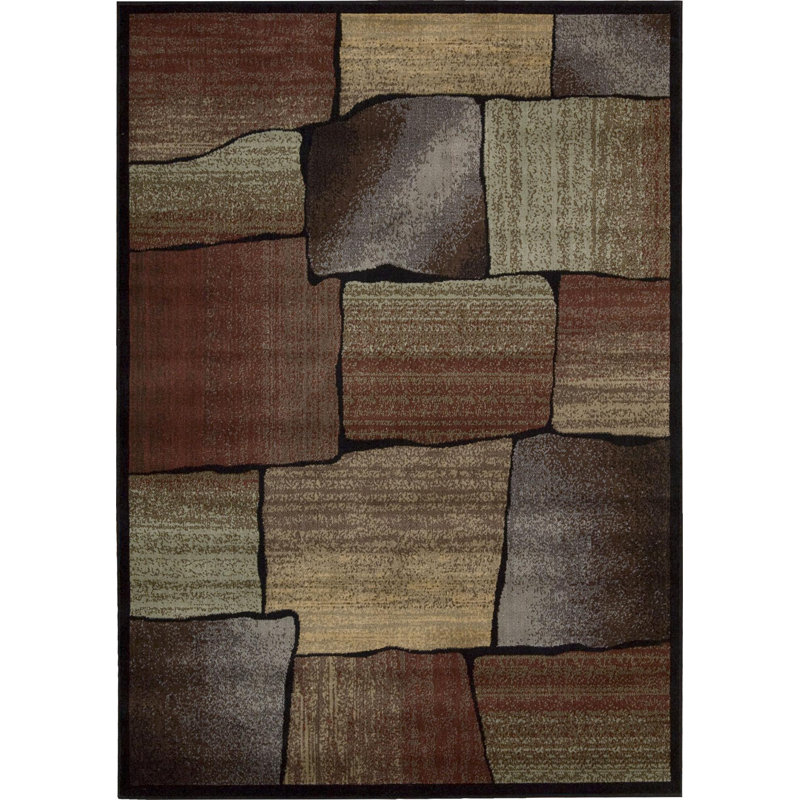 Parkhurst Geometric Rust Area Rug, Rectangle 7'9" x 10'10"