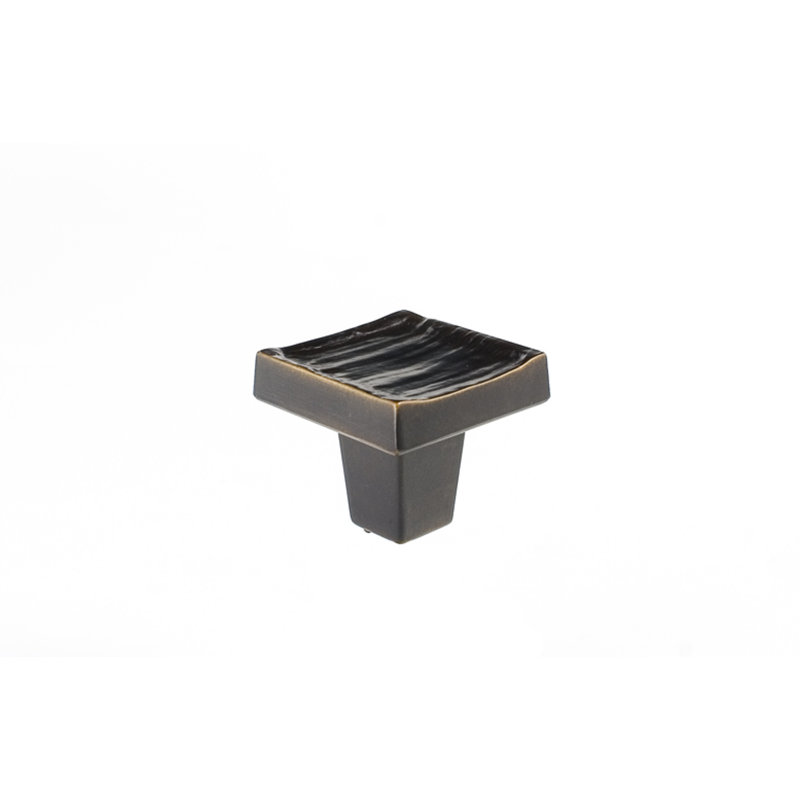 Forged 3 Square Knob, 1.25” H x 1.25” W x 1" D, Oil Rubbed Bronze