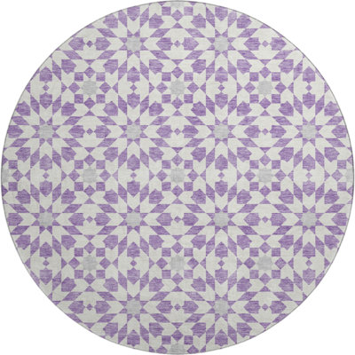 Premium Machine Washable Tweedy Lavender Rug