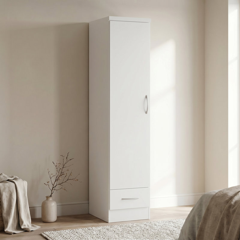 Cascio 1 Door Wardrobe, White
