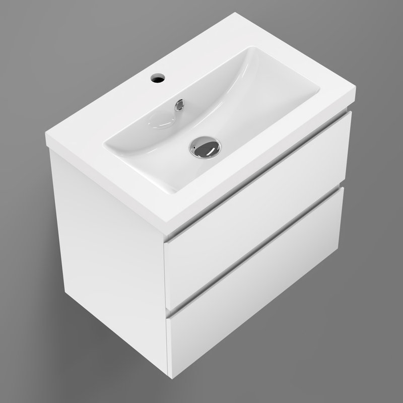 Nieberg 600mm Single Bathroom Vanity with Drop In Resin Basin