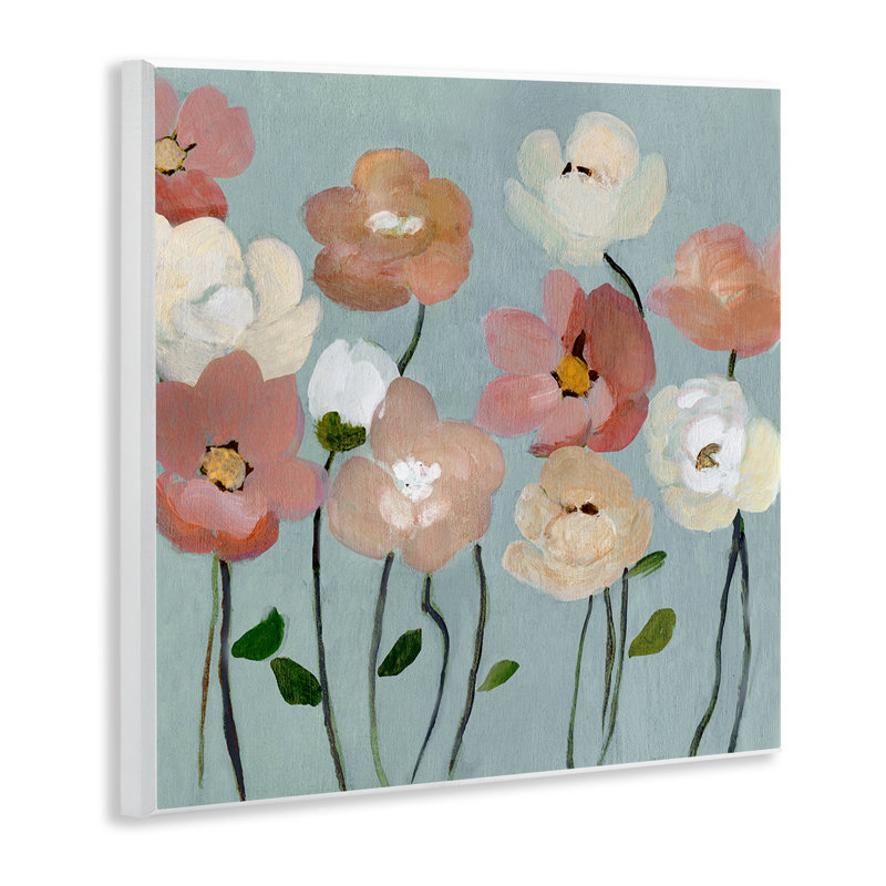 Plaque murale Soft Mixed Blossoms, design par Charity Henderson