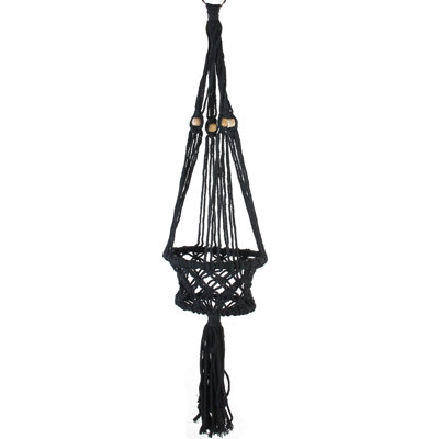 43" Lattice Macrame Hanging Planter Holder