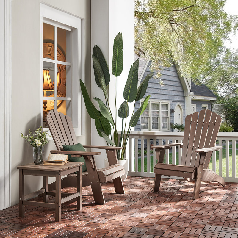 Table d'appoint pour l'extérieur HDPS l 19,6 po avec support de 250 lb résistant aux intempéries Convient aux patios et aux porches, brun