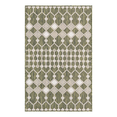 Green Traliccio Indoor/Outdoor Trellis Rug