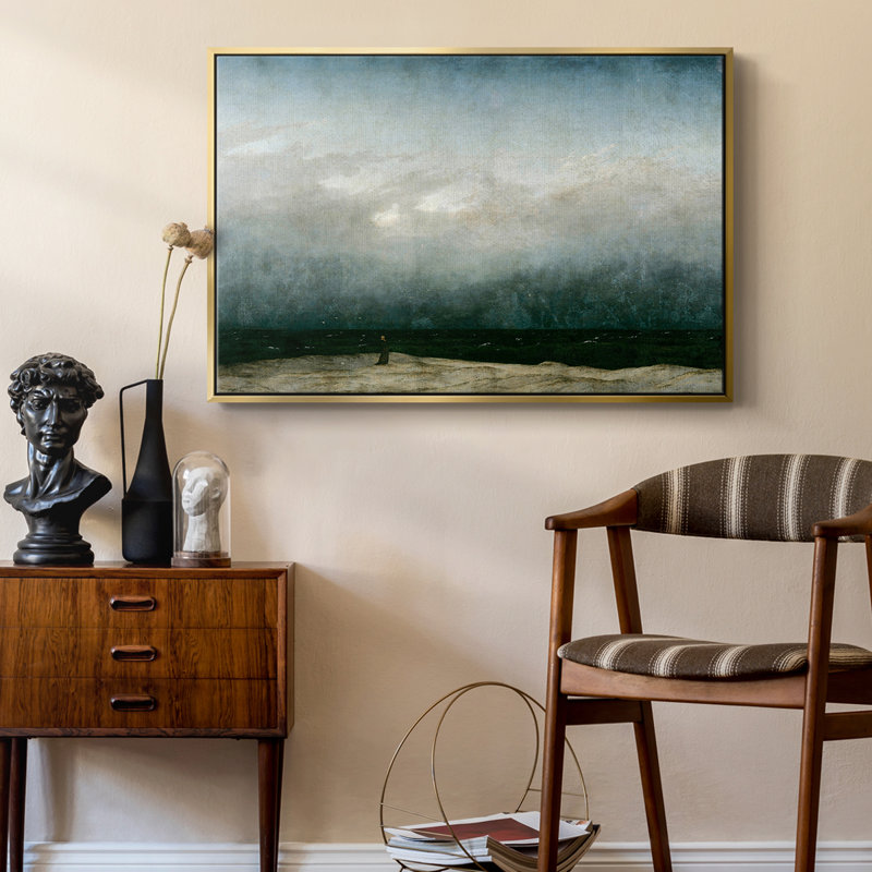 «Vintage Nautical Print-CLX III» sur toile, Toile avec cadre flottant or, H 27 po x l 41 po