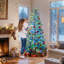  Sapin de Noël artificiel avec charnières de 6,5 pi pré-éclairé avec charnière 578-51940620