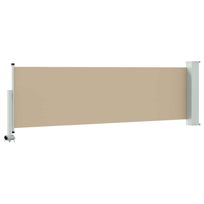 VidaXL 300cm W Polyester Cover Retractable Patio Awning, 300cm W x 80cm D, Beige