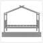 Lit simple en bois avec lit gigogne simple - gris-539685138