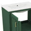 Meuble-lavabo moderne avec lavabo en céramique 2 portes et 1 tiroir pratique-262935136
