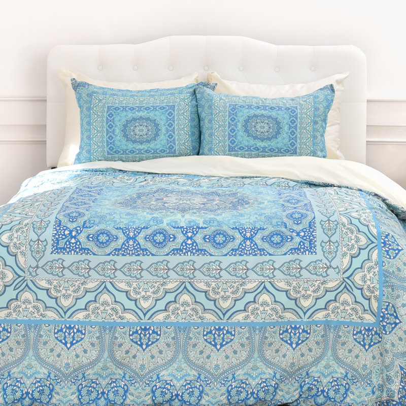 Aimee St Hill Geometric Shapes Duvet Cover, King Duvet Cover + 2 King Shams, Blue