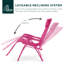  Fauteuil inclinable d'extérieur pliable surdimensionné avec porte-gobelet surdimensionné zéro gravité - rose ultime-716421279