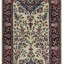 Tapis de couloir ivoire de haute qualité noué à la main