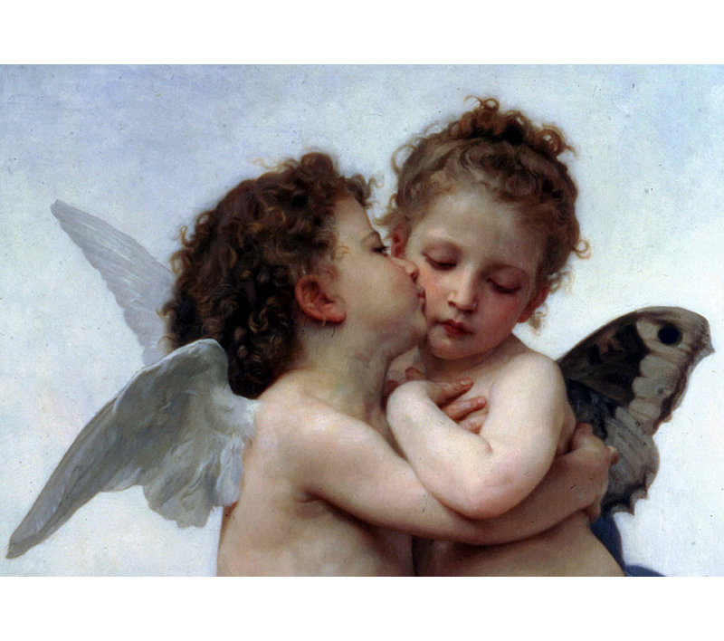 Le premier baiser, H 28 po x l 40 po