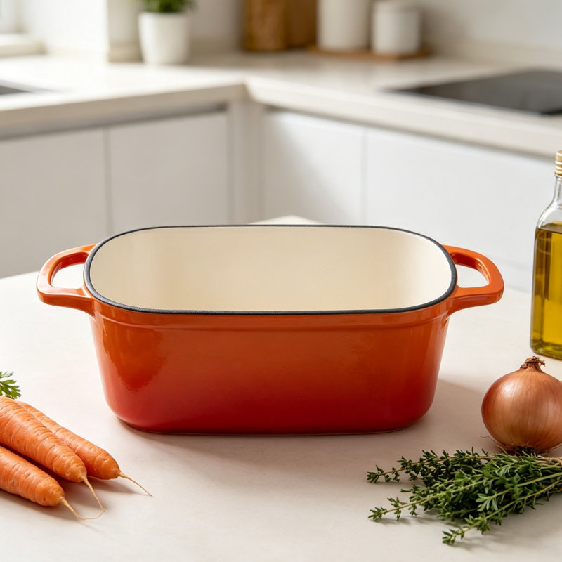 Non-Stick Skillet, 34cm W, Orange