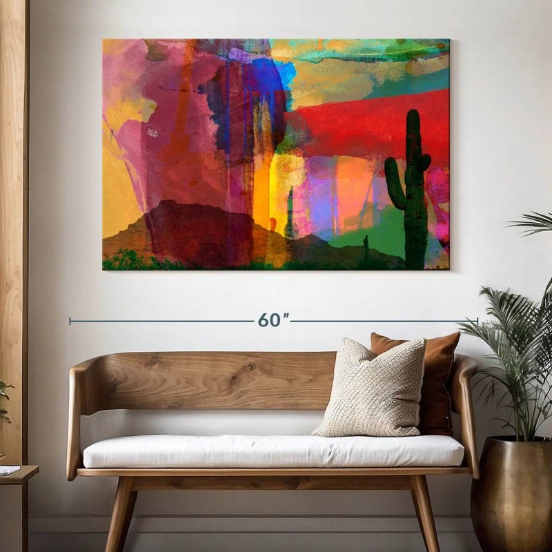 Mesa abstrait, H 34 po x l 51 po