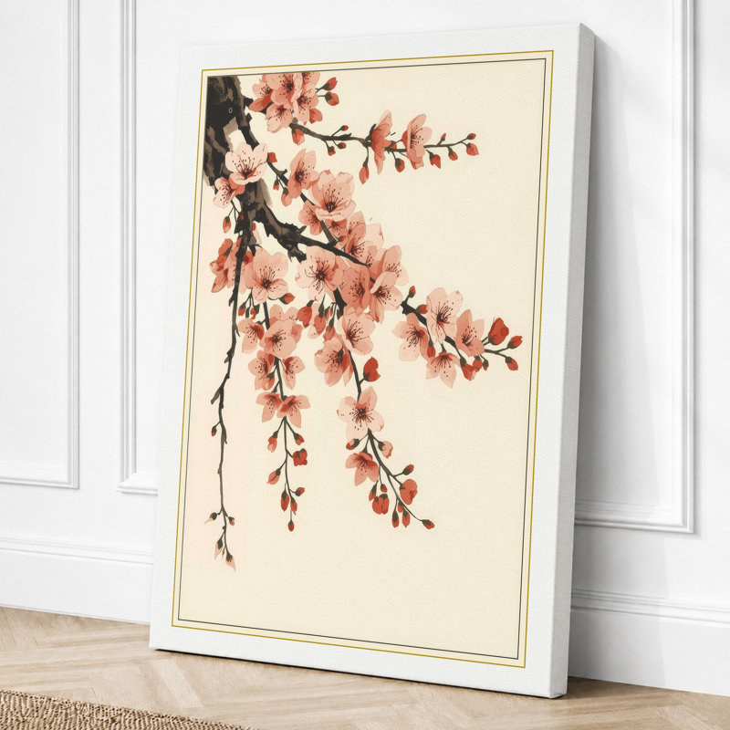 Cascading Blossom Botanical - Wrapped Canvas, 30x20 - 76.2 x 50.8 cm, White Border