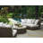 Cypress Point Ocean Terrace 85'' Wide Outdoor Wicker Curved Patio Sofa with Sunbrella Cushions