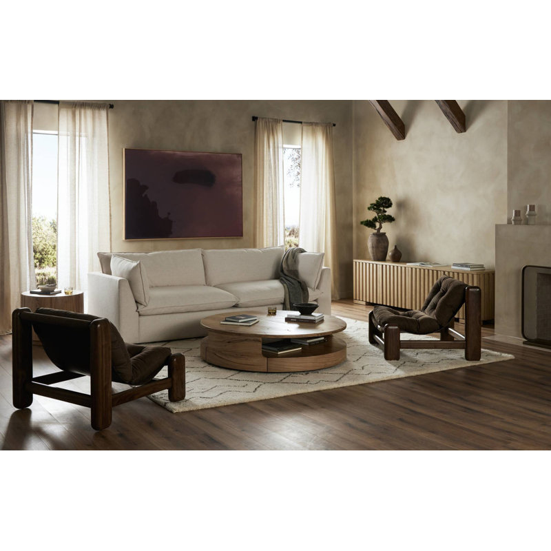 Matheus Round Single Coffee Table by Ronald Sasson and Thomas Bina