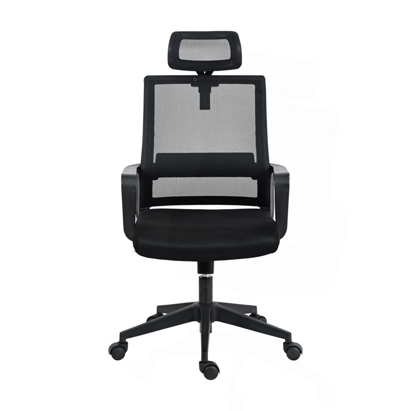 Chaise de bureau ergonomique avec support lombaire et appui-tête réglable