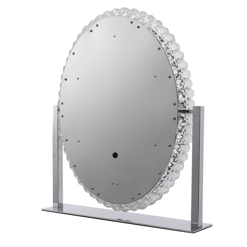 Preas Glass Round Floor Mirror