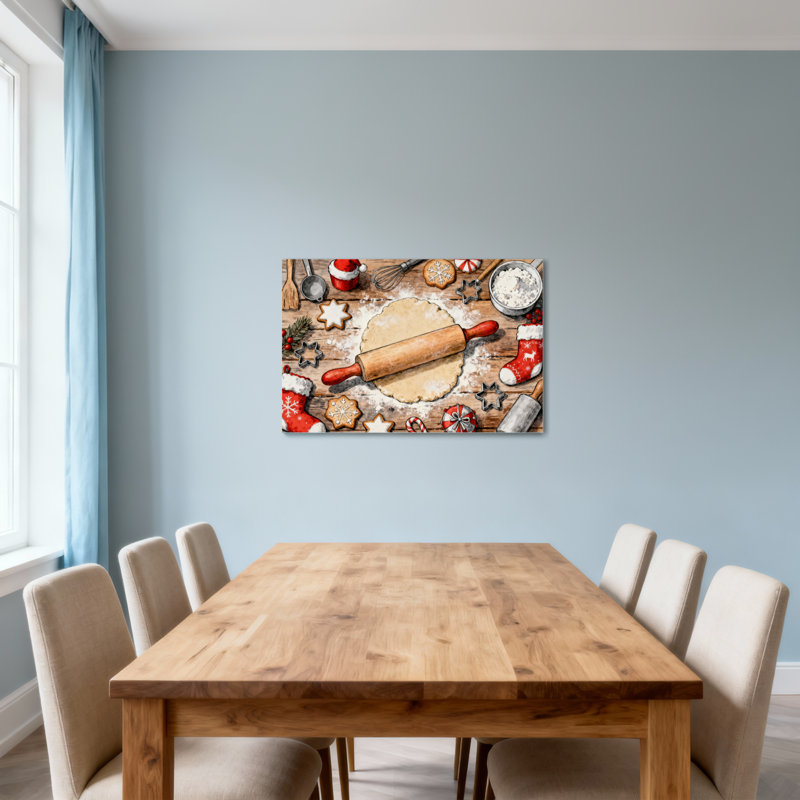 Christmas Christmas Cookie Baking Scene Pattern, 12" H x 18" W