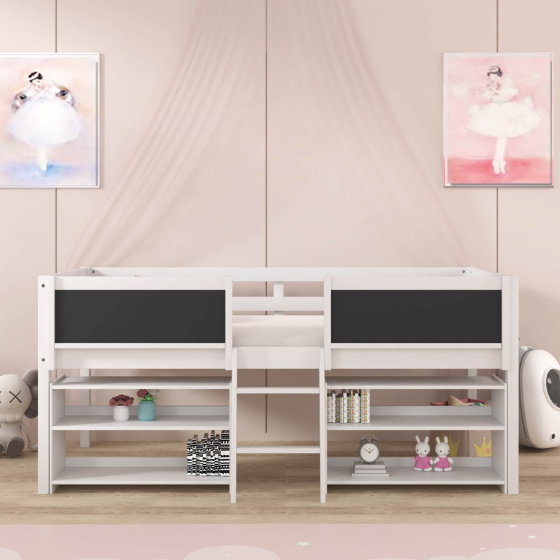 Lit simple mezzanine bas, Blanc