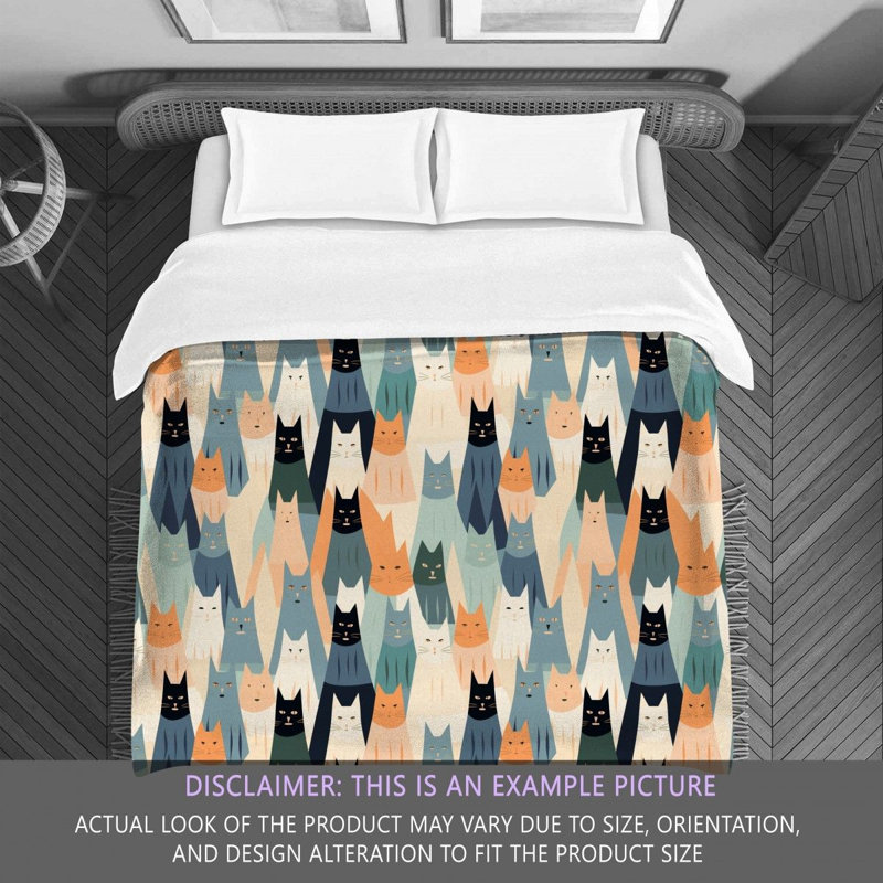 Minimalist Cat Bedding, Twin Extra Long Comforter