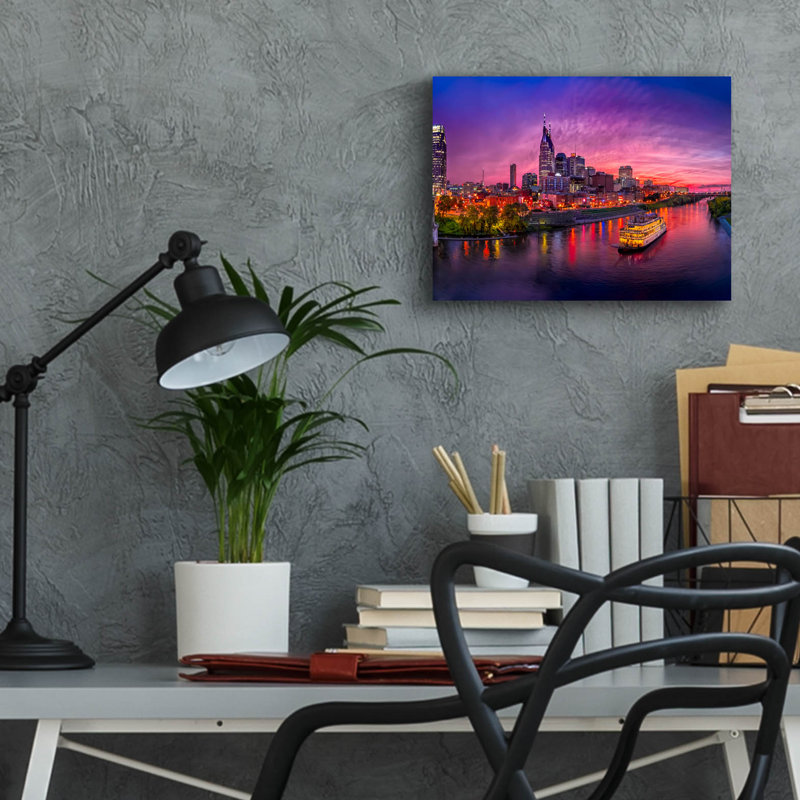 «Nashvile Glow» par Jonathan Ross, verre acrylique Wal Art, H 12 po x l 16 po x P 0,13 po
