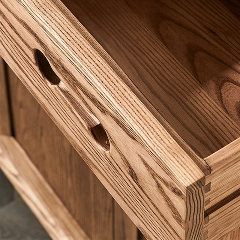 Armoire à chaussures moderne en bois massif