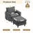 Brannen 35" Upholstered Single Accent Chair With Armrest And Moveable Ottoman Black Legs-1887487476