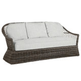Soho 81.75" Wide Outdoor Wicker Patio Sofa with Cushions
