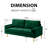 67" Mid Century Modern Loveseat Sofa, 2-Seater Velvet Tufted Love Seat Couch with Bolster Pillows, Golden Frosted Legs for Small Space, Living Room, Apartment, Bedroom-124662683