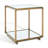 Flodie Mirrored Glass Top End Table