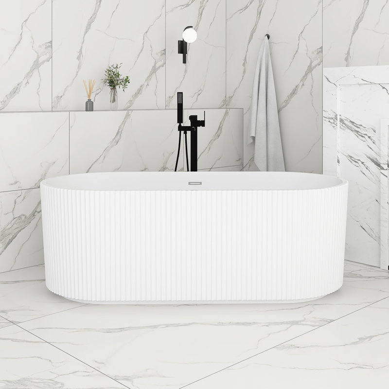 66'' Acrylic Freestanding Soaking Bathtub