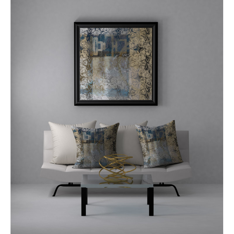 Abstract Reversible Throw Pillow, 18" x 18"