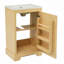 Meuble-lavabo de 20 po avec lavabo, armoire de salle de bain avec porte à fermeture douce, support de rangement et tablette réglable