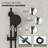Modern 2-Function Shower System With Rainfall Head & 3-Mode Handheld，Adjustable Slide Bar
