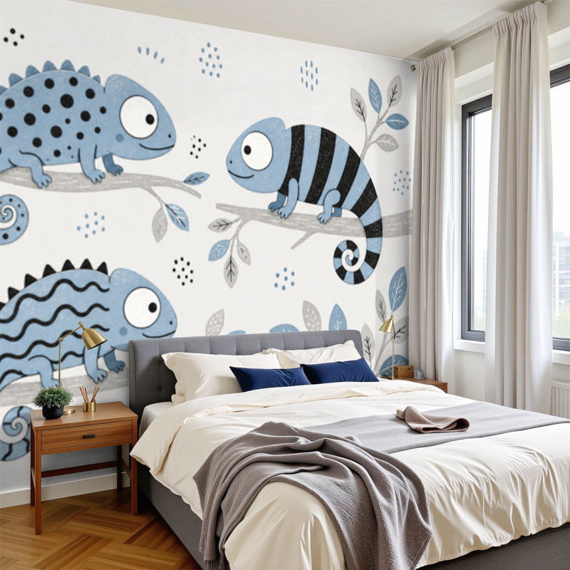 Papier peint adhésif auto-adhésif moderne pour la chambre à coucher L 69 po x l 96 po Peel and Stick