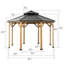 Cedar Wooden Gazebo EGGI - 3.96m x 3.96m, Anthracite-84304159