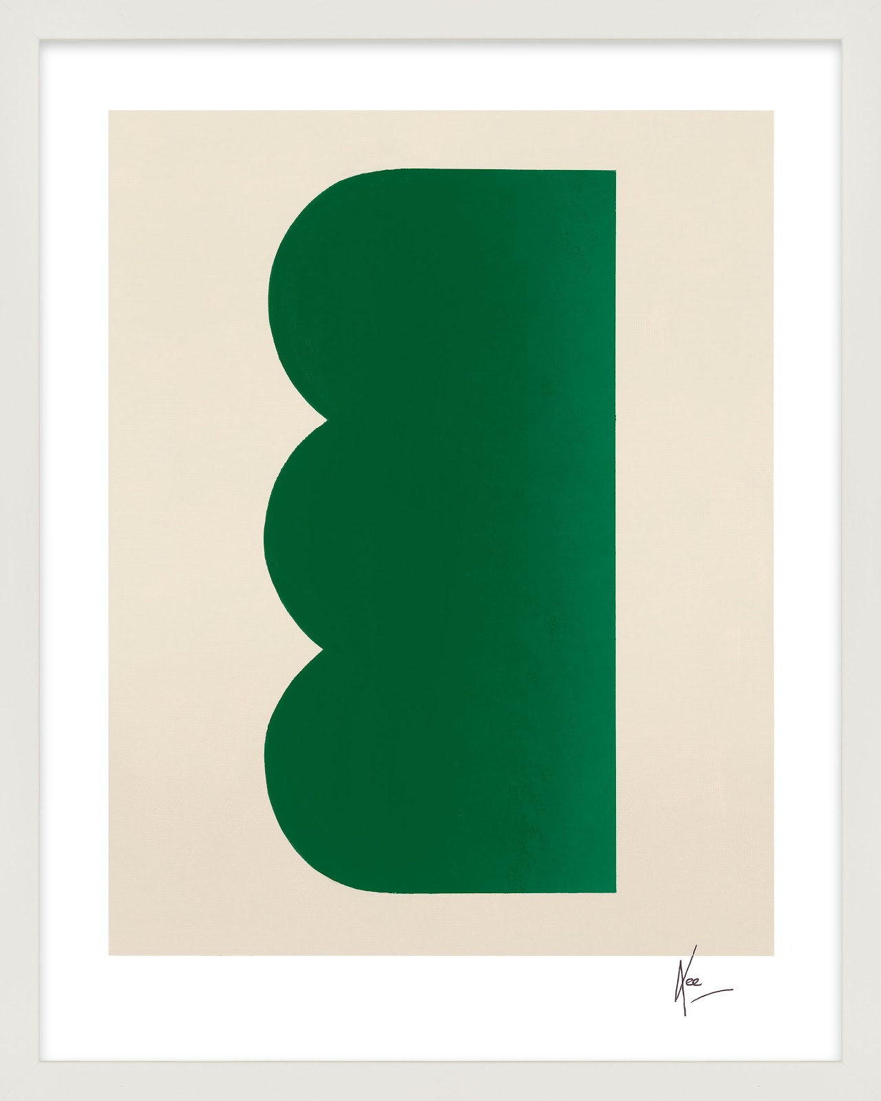 Keyhole 3 by Lee Lessem, 38" H x 30" W x 1.25" D, White Framed