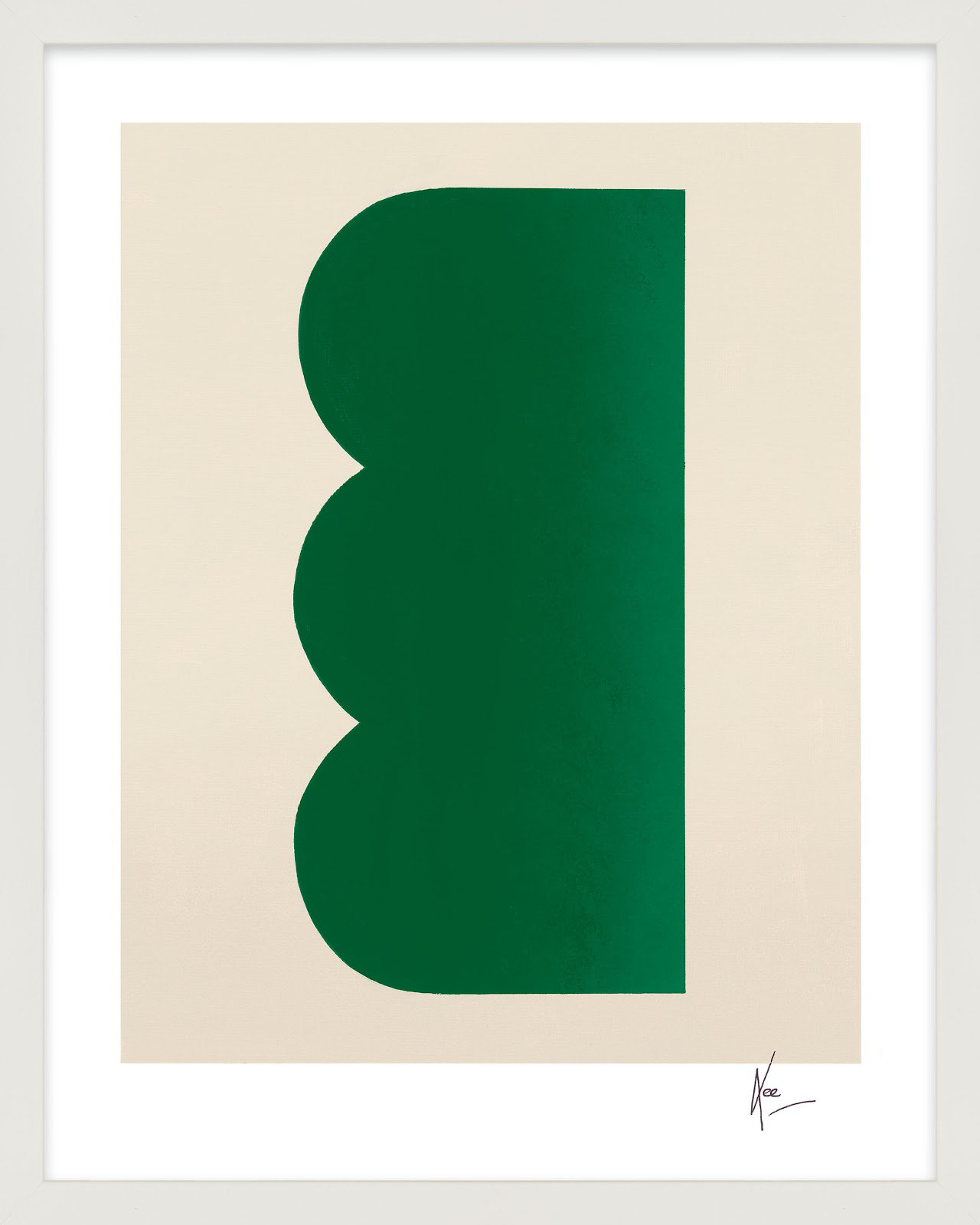 Keyhole 3 by Lee Lessem, 20" H x 16" W x 1.25" D, White Framed