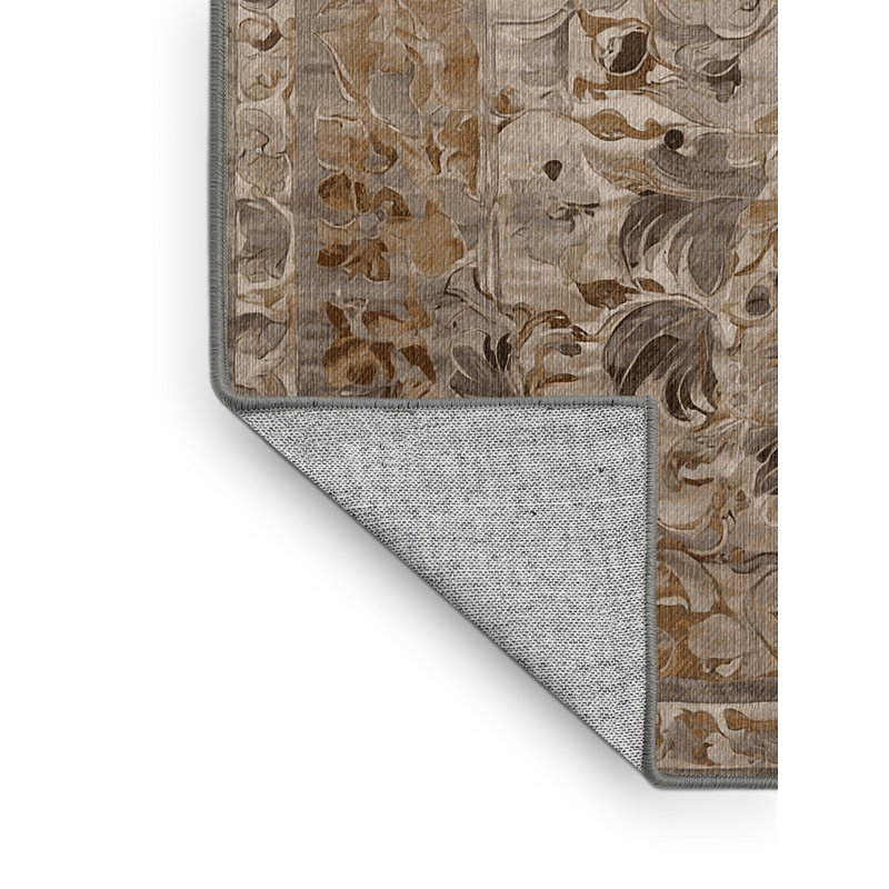 Machine Washable Gray Area Rug, Rectangle 8' x 10'
