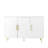 3-Door Large Storage Sideboard with Gold Handles for Kitchen, Dining Room and Living Room.55.12" W Accent White Buffet Cabinet, Coffee Bar Sideboard Cabinet with 3 doors (White)