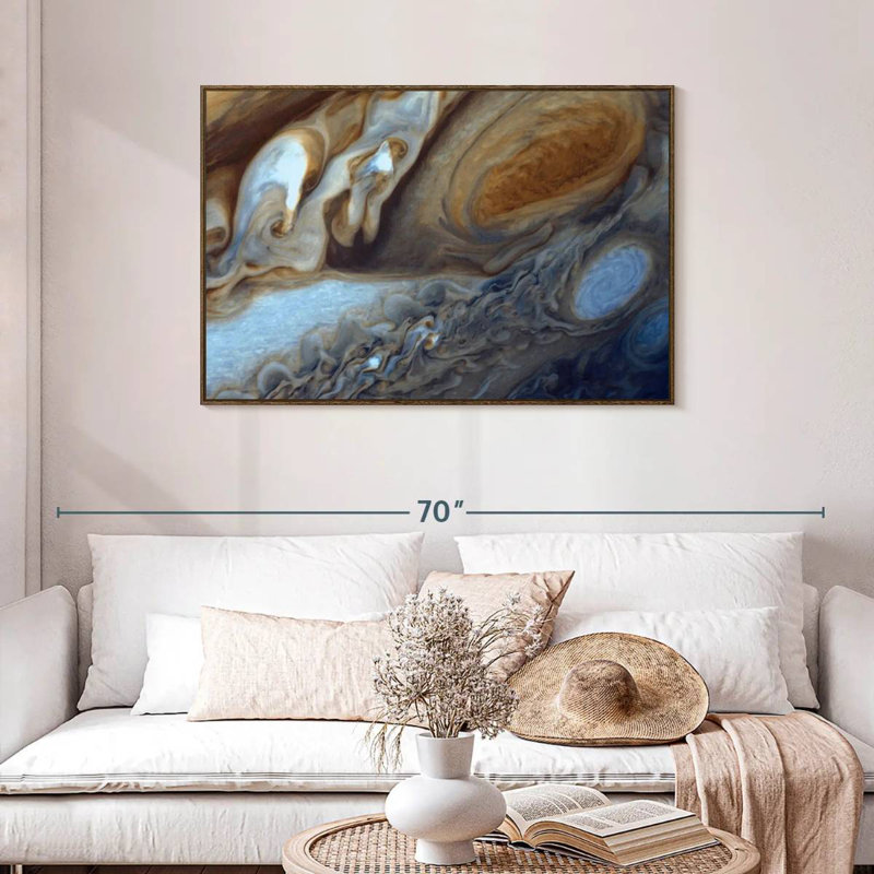 Formation du nuage de Jupiter, Cadre flottant noyer, 43 po x 29 po