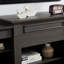 Console multimédia avec grand cabinet de rangement, meuble télé multimédia moderne, l 65,75 po x P 17 po x H 32,48 po