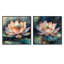 Orange Lotus Floral Dreams - lot de 2 lotus carrés-853346580-853346581