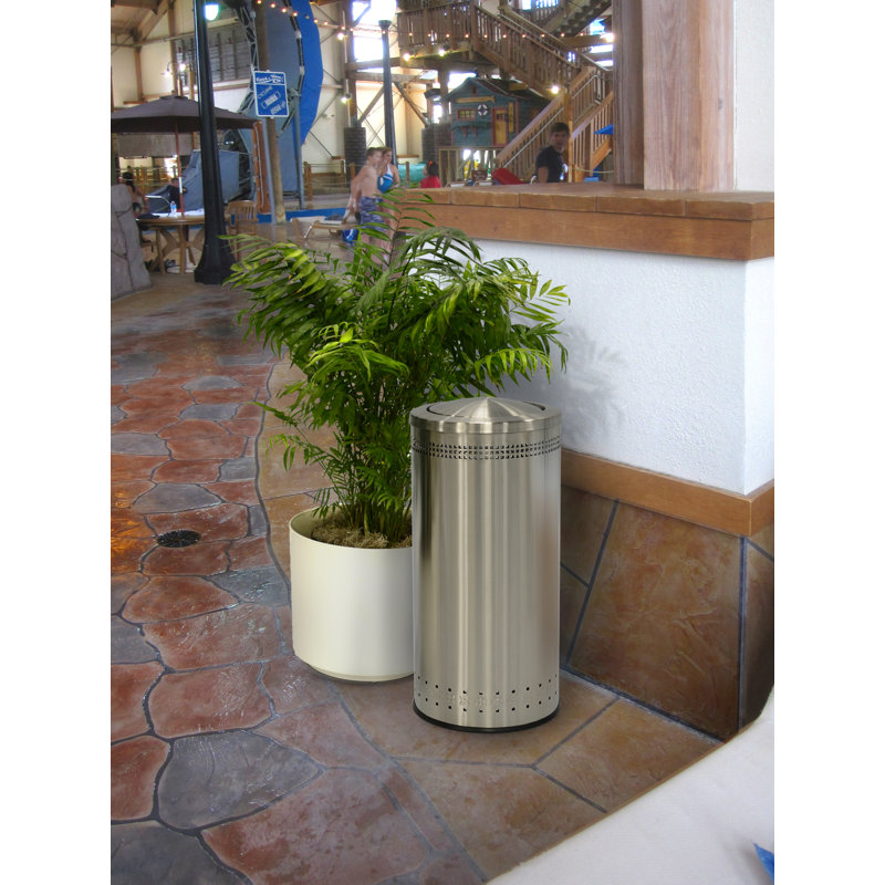 Poubelle à balançoire en acier inoxydable 25 gallons® Precision Series, Inoxydable