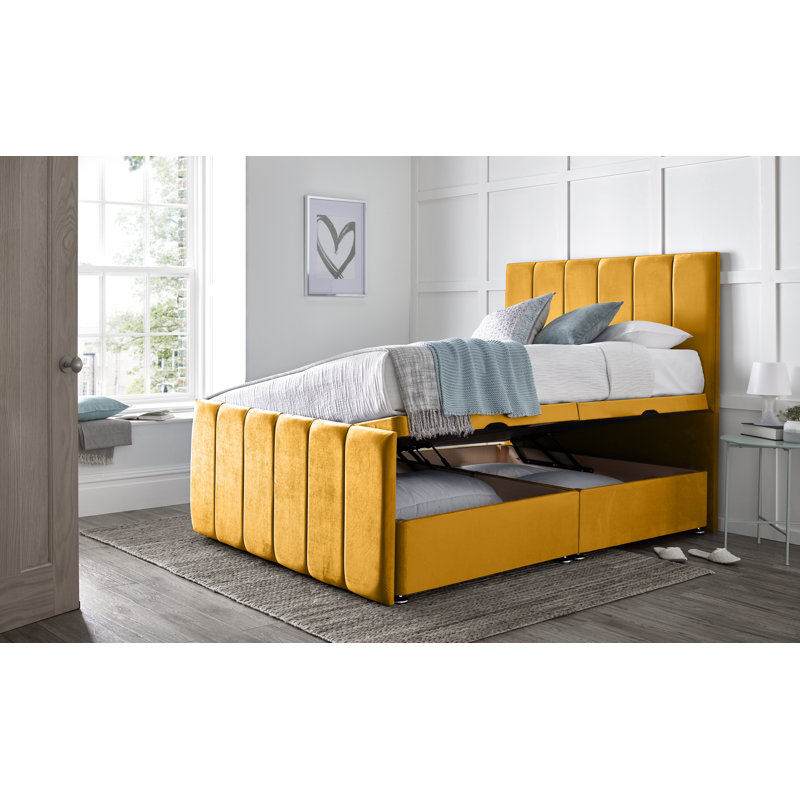 Divan Bed Barbados, Double (4'6), Mustard